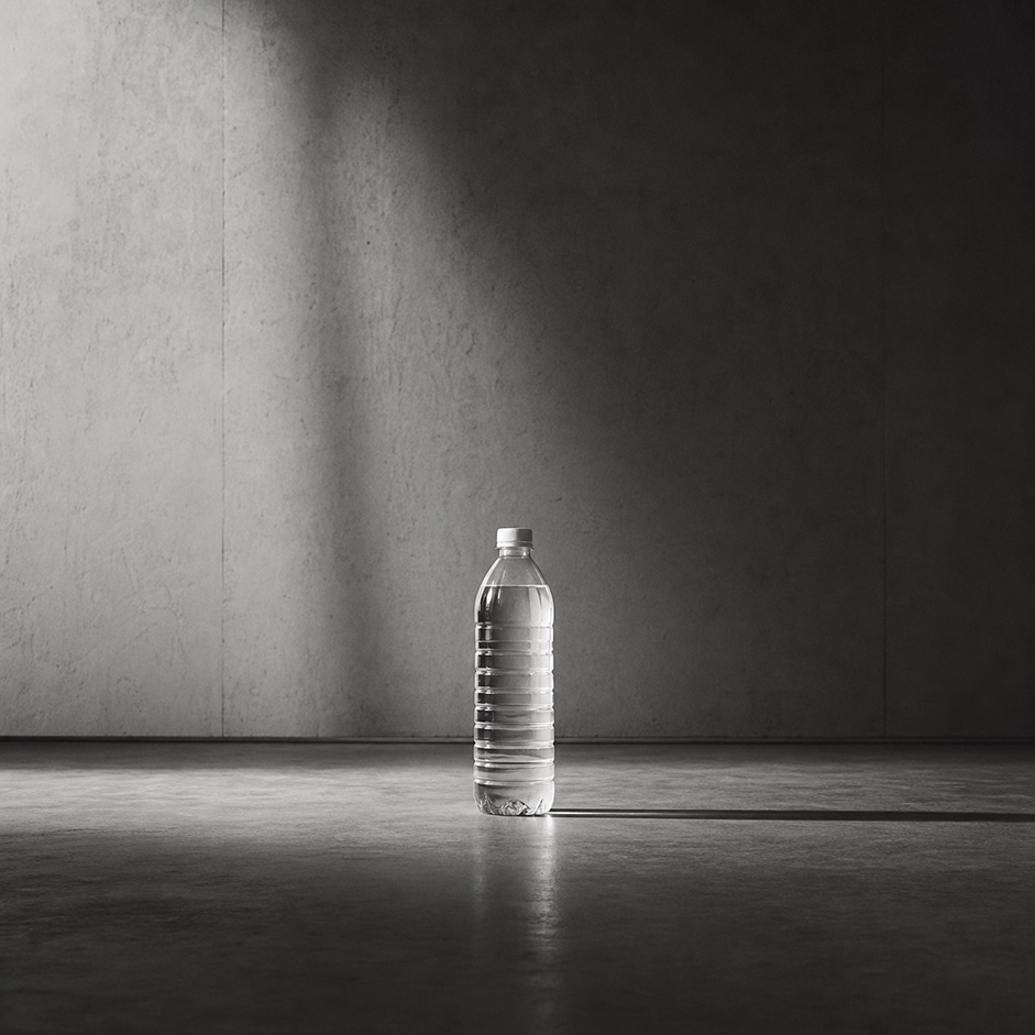 Only a bottle of water